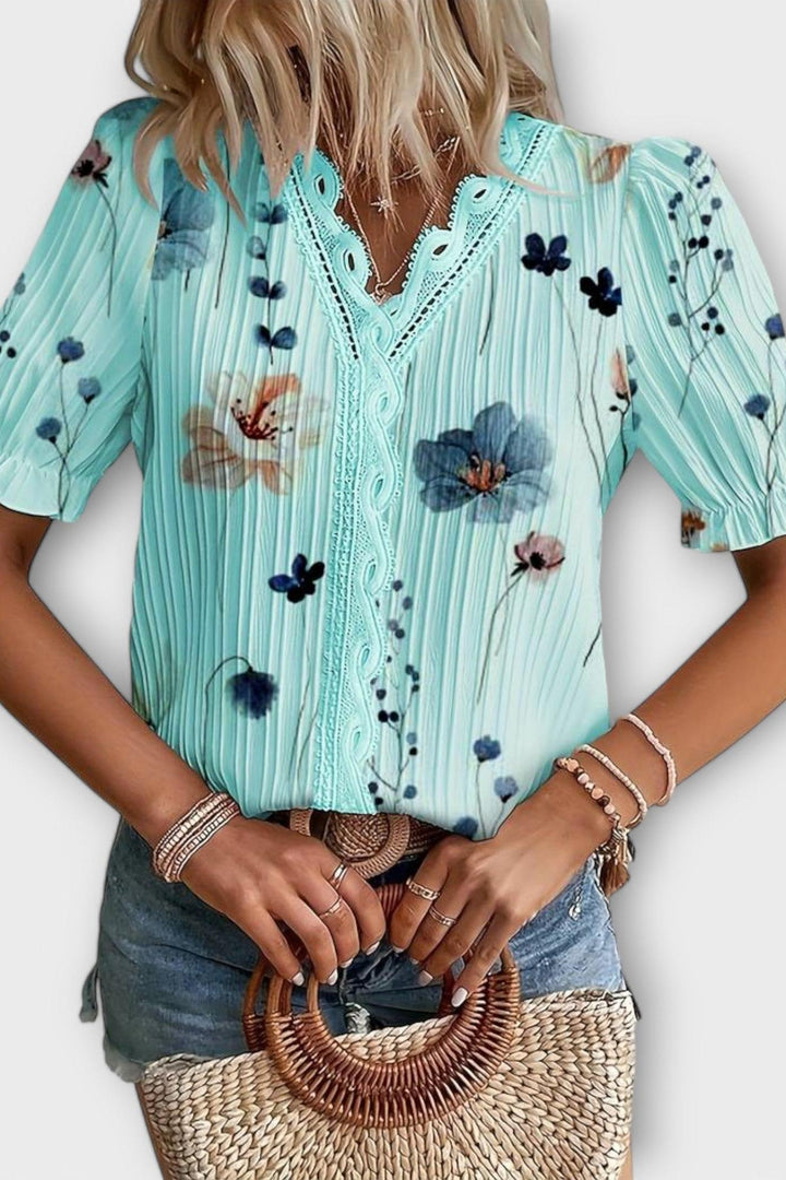 Bruna - Stylový top s V-výstřihem ve tvaru srdce