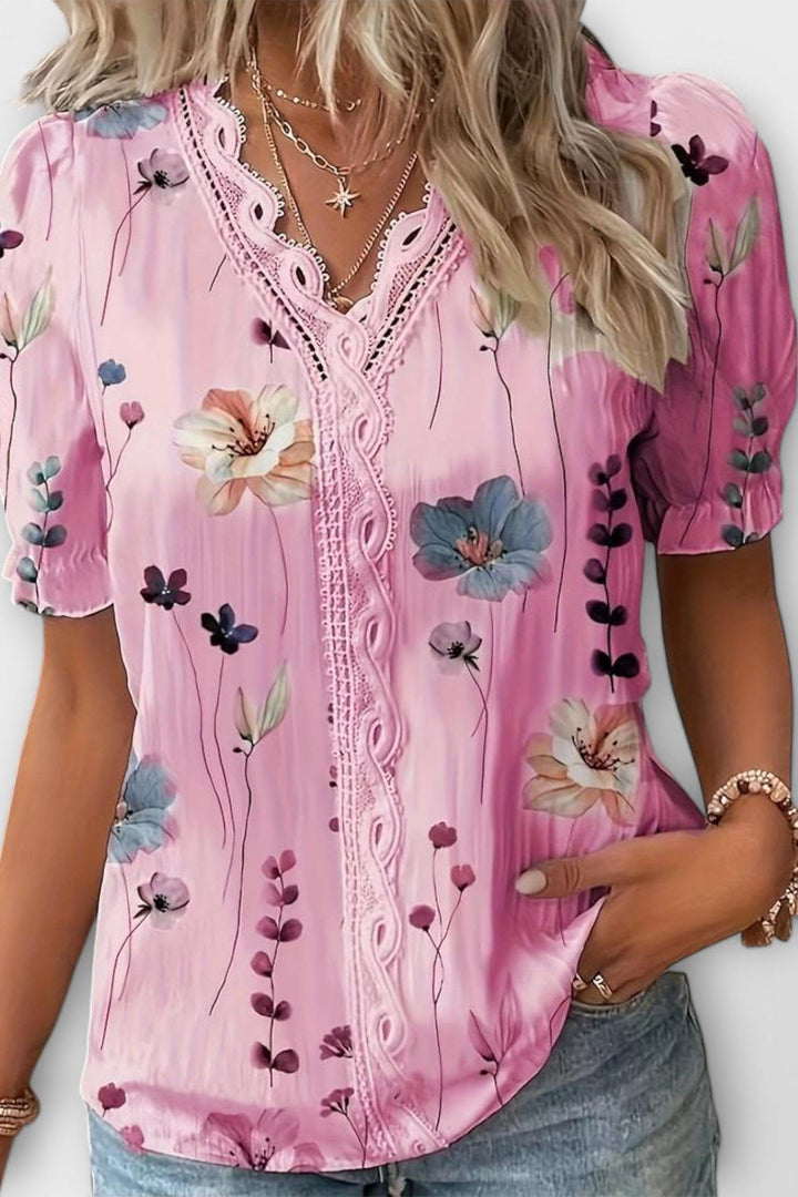 Bruna - Stylový top s V-výstřihem ve tvaru srdce