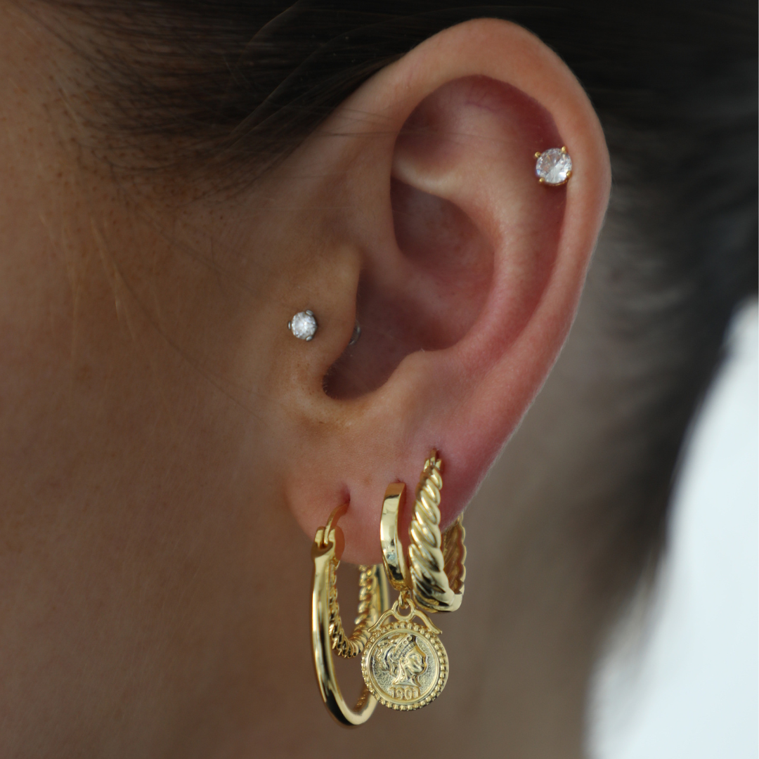 Náušnice Spirálové se Stylovým Twist