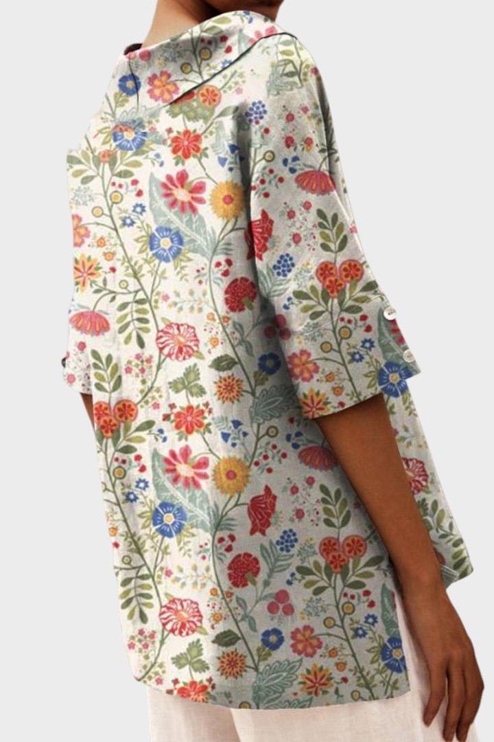 Flávia - Stylový lněný top