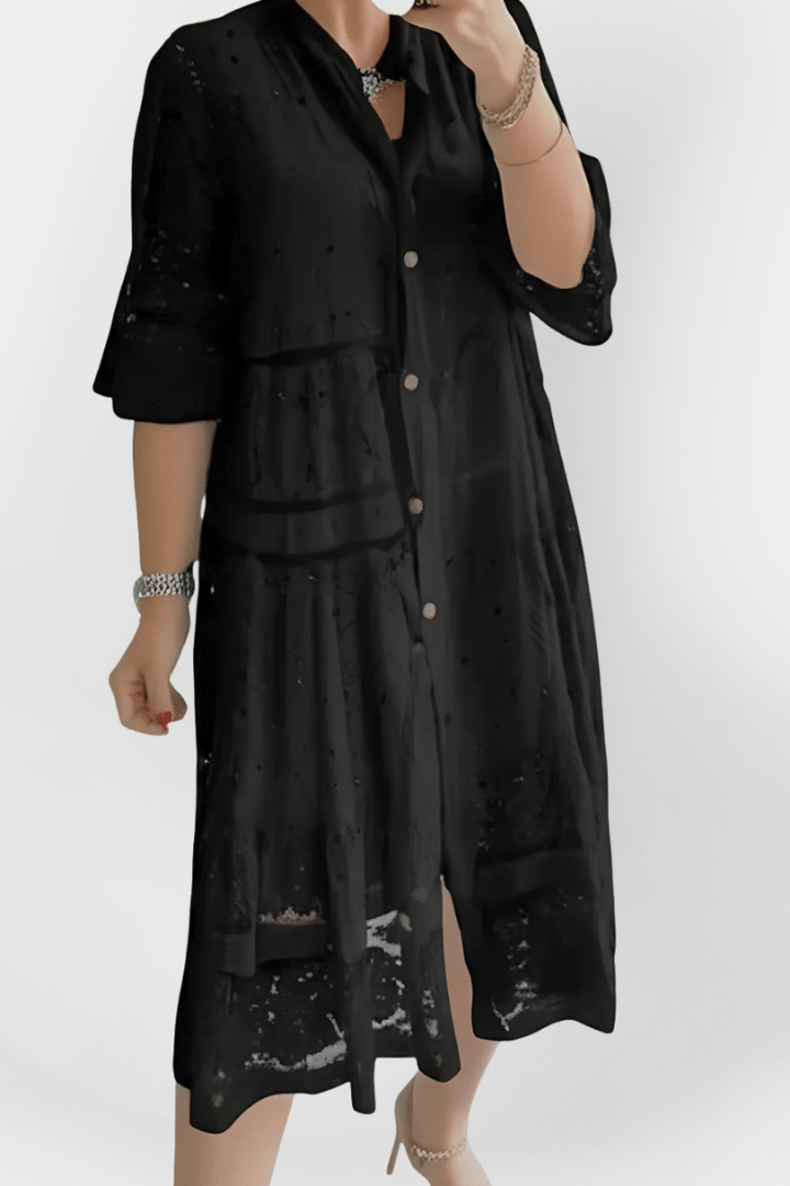 Krajková šaty s výšivkami