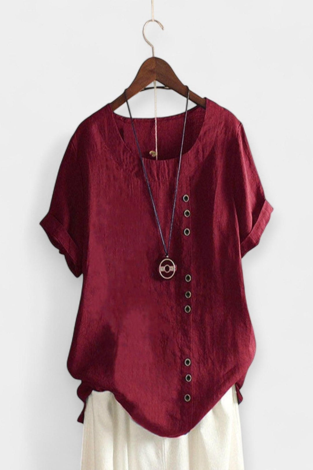 Krátký rukáv s knoflíky