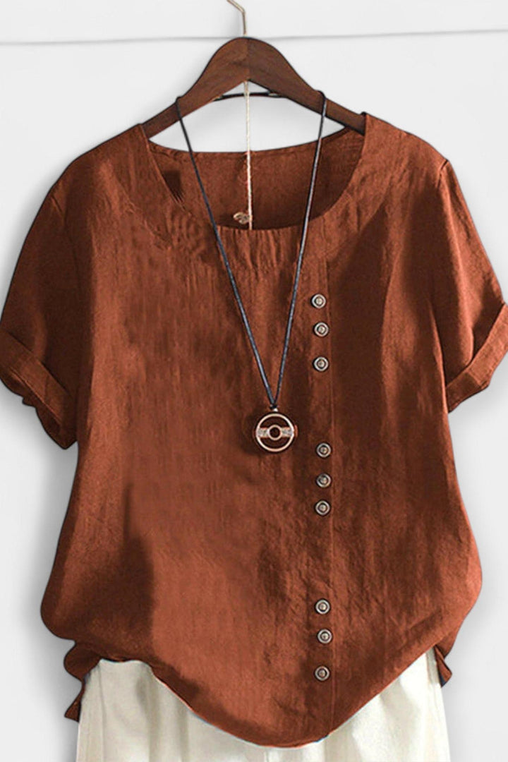 Krátký rukáv s knoflíky