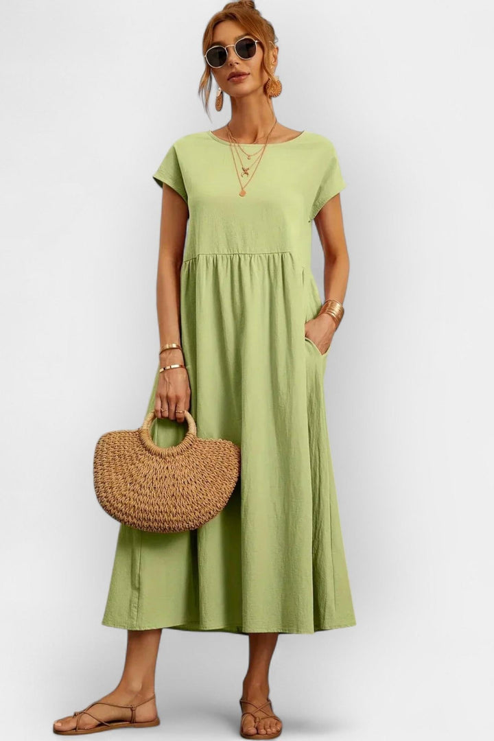 Lehká bavlněná šaty s kapsami