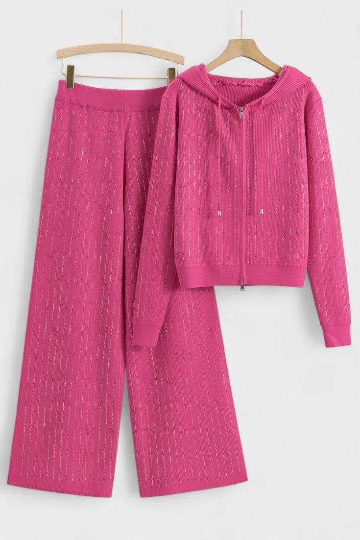 Liana™ | Pletená souprava se strassovými detaily