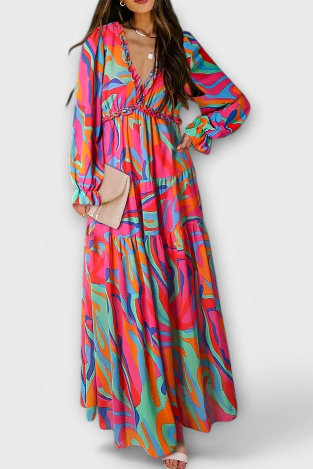 Maxi šaty s květinovým vzorem