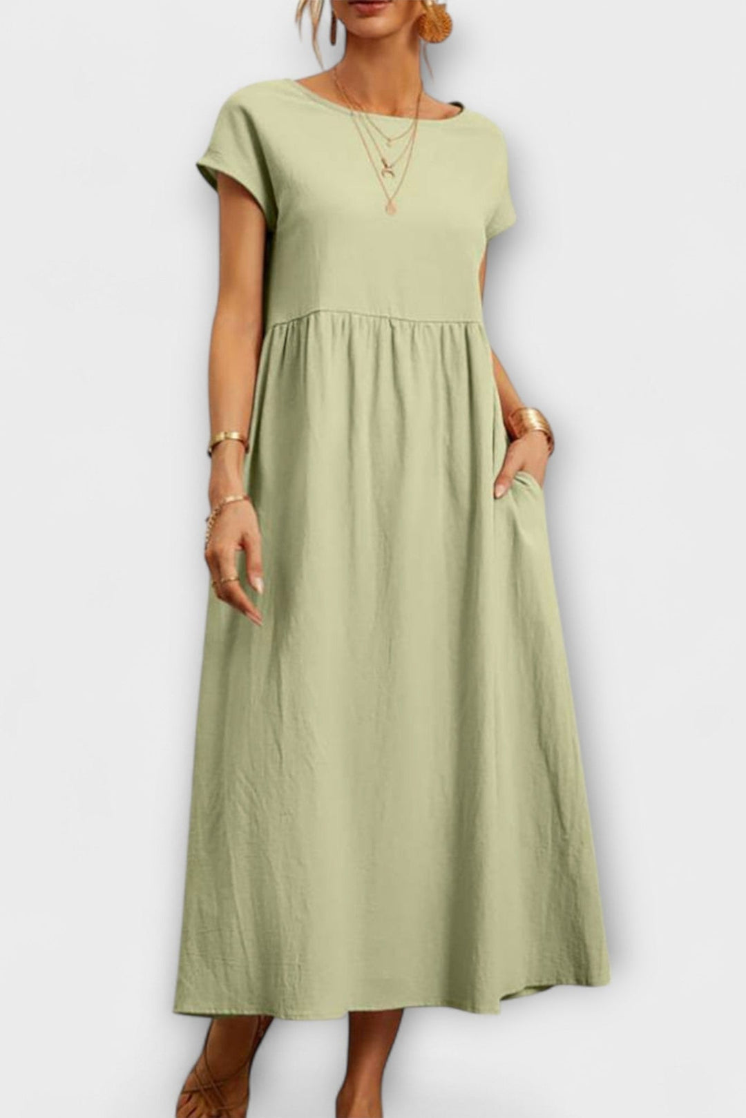 Minimekko s bočními kapsami