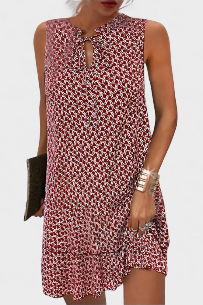 Minimekko s šňůrkovým límcem