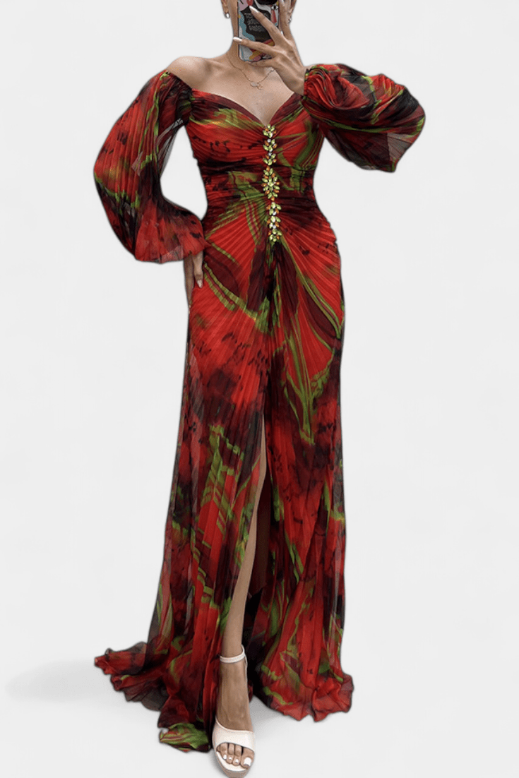 Quintessa™ | Barevné Plisované Maxi