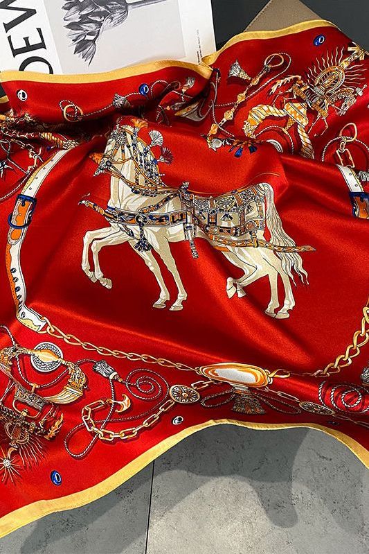 Rossana-huivi (100 % hedvábí - 68 cm)