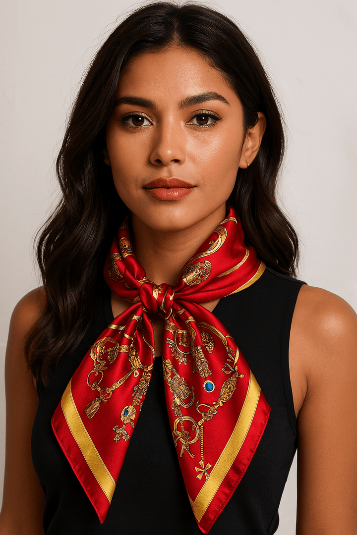 Rossana-huivi (100 % hedvábí - 68 cm)