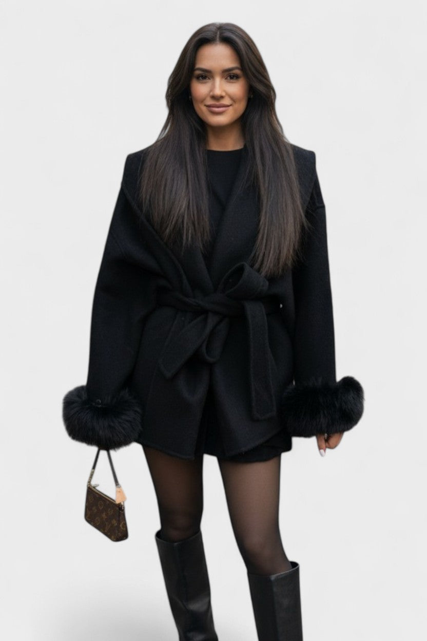 Dagmar™ | Elegantní kabát s eko kožešinou